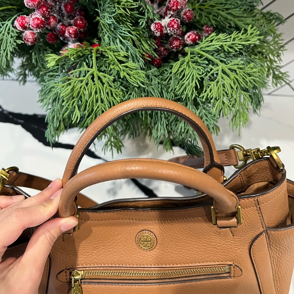 Tory Burch Women's Frances Small Satchel, Brown - Picture 2 of 10